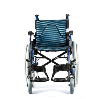 China Aluminum Alloy Outdoor Fashion Medical Adult Foldable Manual Lightweight Wheelchair For Disabled for sale