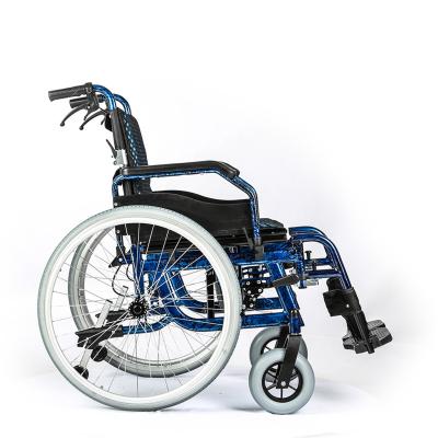 China Aluminum Alloy Direct Selling Foldable Elder Portable Light Weight Aluminum Manual Disabled Wheelchair for sale