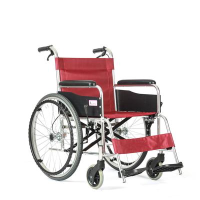 China Aluminum Alloy Factory Price Disabled Drum Brake Elderly Pedia Cerebral Palsy Folding Manual Wheelchair for sale