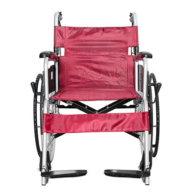 China Cheap Price Aluminum Alloy Economy Elderly Aluminio Alloy Wheelchair Medical Supplies Manual Wheelchair for sale