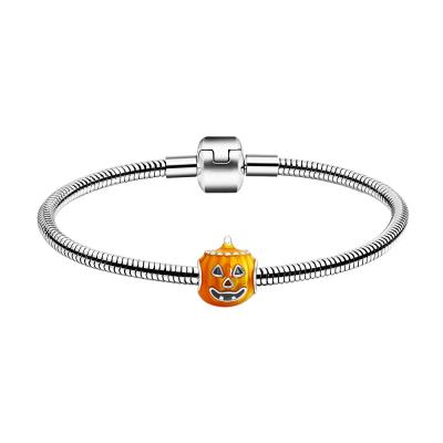 China New Trendy Stainless Steel Wholesale Fashion Pumpkin Halloween Ladies Bracelets Men Women Bracelet for sale