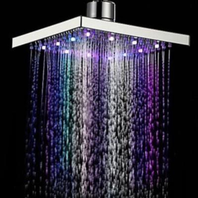 China 2021 Color LED Turbo Shuk Ion Rain Water Intake Bathroom No Ceiling Mounted Rain Shower for sale