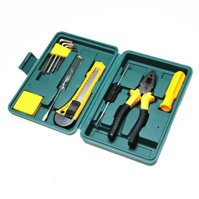 China High Quality Portable OEM Handle 12pcs Hardware Tools Tool Box Set For Emergency Car Kit Home for sale