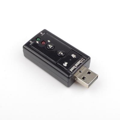 China Quickly Accept External 3d Logo 7.1 Channel Usb Surround Usb Stereo Sound Card for sale