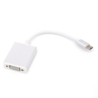 China Quality High Speed ​​High Speed ​​Security Alufer Silver Laptop USB-C to VGA Adopter for sale