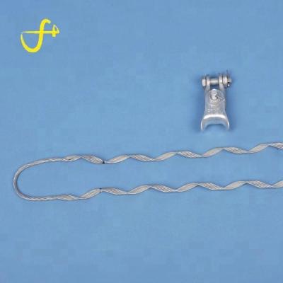 China Optical Clamp Steel Wire Type Grip Type Tension Wire Rope Hot Galvanized Preformed Tensioner for sale