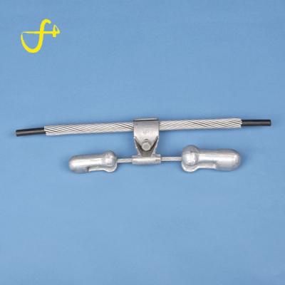 China Spiral power vibration damper for fiber optic adss cable aluminum pole clamp for sale