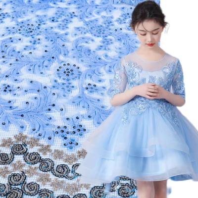 China 2023 new breathable factory design embroidery customized embroidery woven fabric suitable for women's dress and party dress for sale