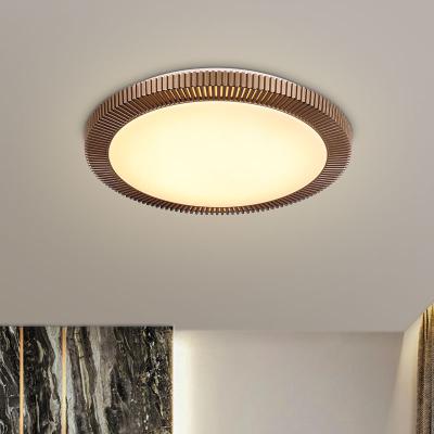 China Surface Mounted Modern Design Energy Saving Single Silver Iron Gold Plastic Hotel 24w 48w Round LED Ceiling Light for sale