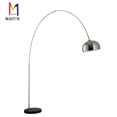 China Modern Lava Chandelier Metal Base Marble Standing Arc Led Modern Floor Lamp for sale