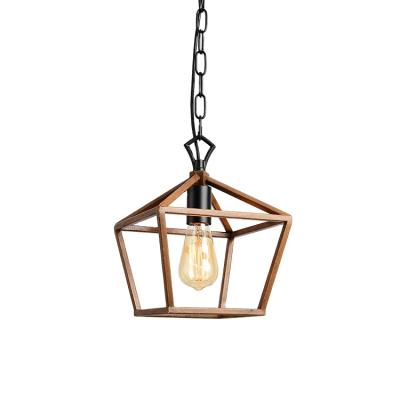 China Retro Kitchen Industrial Contemporary Wood Chandelier Pendant Lamps for sale