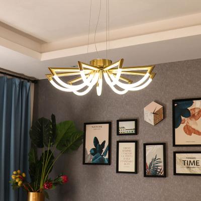 China Surface Mounted Modern Acrylic LED Ceiling Silicone Iron Simple Design Pendant Light 2 Years Warranty For Kitchen Dining Room for sale