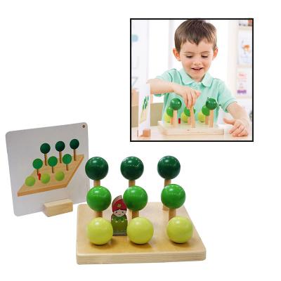 China Children Playing Orientation Wooden Spatial Awareness Toy Games Wooden Montessori Educational Board Game Set For Children for sale