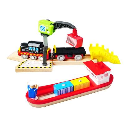 China Thomas Wooden Railway System Train Track Site Natural Wood Railway Track Accessories Wooden Toy for sale