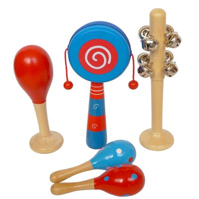 China Wooden Drum Children's Musical Instruments Non-Electric Wooden Toys Rattle Hand Wave Drum for sale