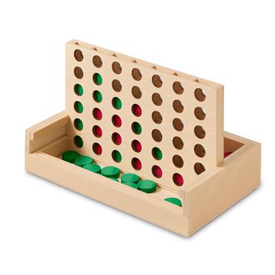 China Eductional Preschool Toys Classic Wooden Toy Board Game Four In A Row Family Game Line 4 Wooden Toy For Children for sale