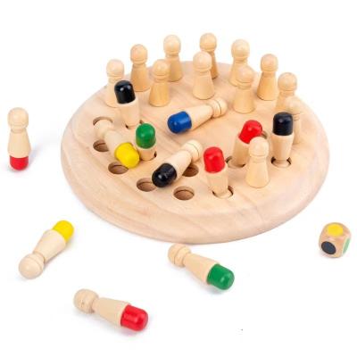 China Cognitive Wooden Board Game Toy Kids Party Game Memory Match Stick Chess Wooden Board Game Capacity Educational Entertainment Borad Game Pieces for sale