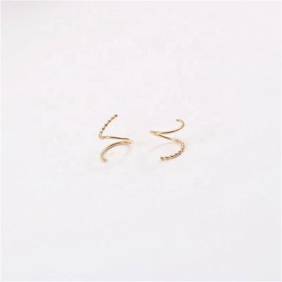 China Jewelry Lead Free Nickel Free PVD 18K Gold Plated Earring Stainless Steel Spiral Jewelry 2021 Trendy Jewelry for sale