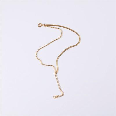 China Lead Free Nickel Free 18K Gold Plated Stainless Steel Double-Layer Cylinder Snake Chain Bracelet For Women Wholesale Jewelry for sale