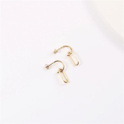 China 2021 Lead Free Nickel Free Pvd Gold Plated Simple Circle Earring Jewelry Wholesale Stainless Steel Fashion Earring Wholesae for sale