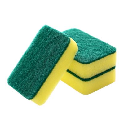 China Sustainable Kitchen Foam Cleaning Dish Sponge With Green Scouring Pad for sale