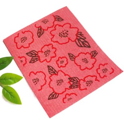 China Sustainable New Product 2022 Eco Friendly Swedish Plate Cloth Cellulose Sponge Dish Cloth for sale