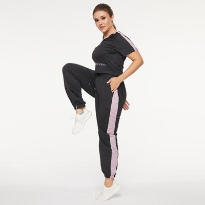 China 2021 New Breathable Short Sleeve Casual Workout Yoga Two Piece Set Loose Sweat Suit Women Yoga Suit for sale