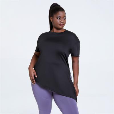 China Wholesale Anti-Shrink Gear Loose Dry Clothing Big Slim Courts Sport T-shirt Workout Short Sleeve Blouse Yoga Top for sale