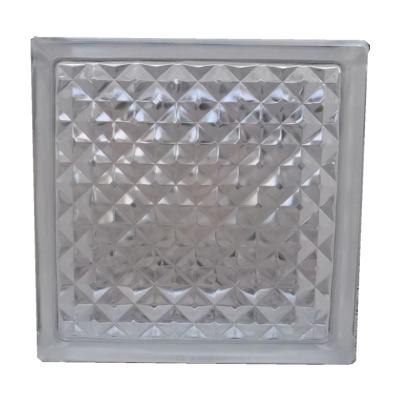 China Modern Glass Block 190x190x80mm Craft Ideas For Backyard Garden Landscaping Clear And Extra Glass Decorative Building Bricks for sale