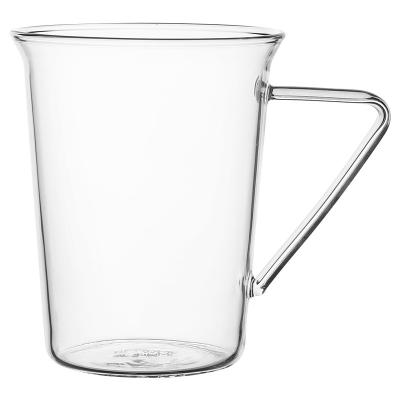 China SOULCHE Viable Glass Mug Heat Resistant Glass Coffee Mug With Clear Handle High Borosilicate Glass Mugs for sale