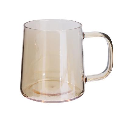 China Home Viable Glare Mugs SOULCHE Glass Coffee Mug With Handle Breakfast Glass Cups for sale