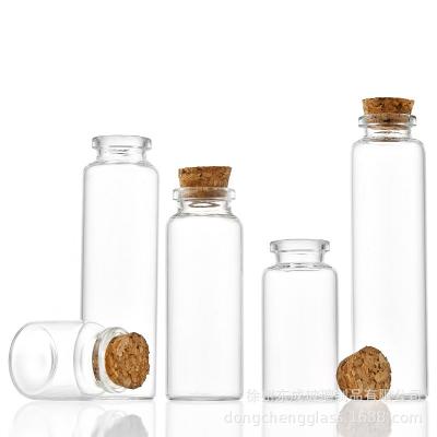 China Gift & Craft SOULCHE Mini Bottles 30mm with Cork Lids Wishing Message Glass Bottles Vials Pudding Glass Jar with Cork Stopper Label Bottles for sale