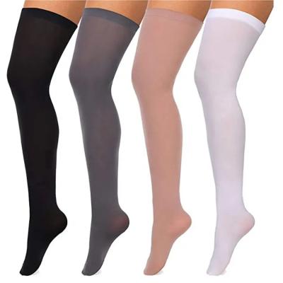 China Transparent WUYANG FACTORY wholesale Women Silk Thigh High Stockings Nylon Socks for sale