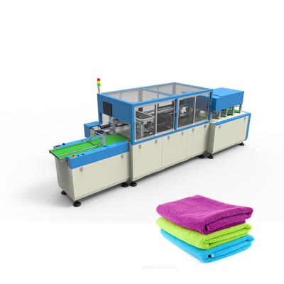 China Garment Shops Automatic Folding Clothes Bath Towel Wrapping Machine For Hotel Kitchen Face Towel for sale