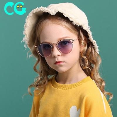 China 2021 fashion new sunglasses metal polarized baby sunglasses fashion trend kids colorful sunglasses 3076 for sale