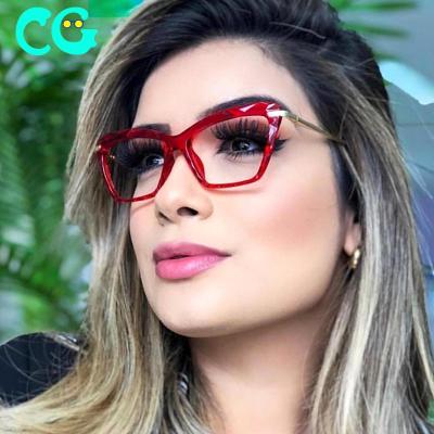 China Frameless Dioptre de mujer denents de lectura glasses Cat Eye Women Reading Glasses thin glass myopia for sale