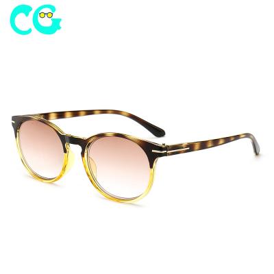 China Fashion Retro Thin Reading Glasses For Women Full Frame Ultralight Round Glasses Colored Glasses For Women for sale