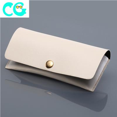 China Flat Packing Sunglasses Mirror Fashion Soft Bag Set Sunglasses Packaging Box Glass Case Custom Leather Logo for sale