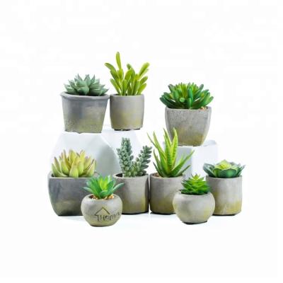 China Wholesale Small Mini Farm Custom Potted Decorative Fake Succulent Artificial Plant for sale