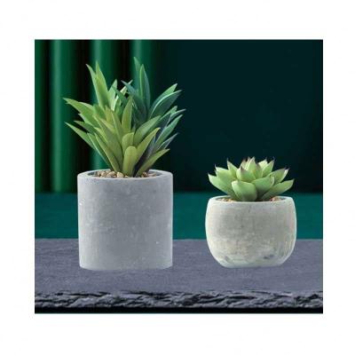 China Mini Traditional Artificial Plastic Succulents Potted With Metal Pot Desktop Decoration For Home And Garden Decoration for sale