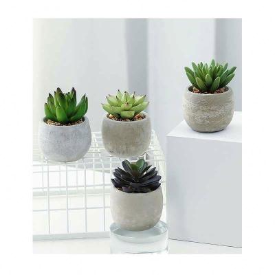 China Traditional High Quality Mini Artificial Succulents Potted With Small Pot Garden Plant For Outdoor Decoration for sale