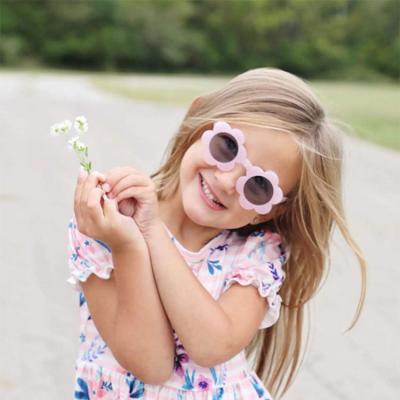 China Cute Fashion Sunglasses Kids Eyewear Kids Flower Sun Glass Baby Sunglasses for sale