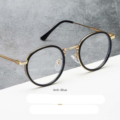 China Fashion sunglasses 2020 new style fashionable light anti-blue round spectacle adult computer glasses for sale