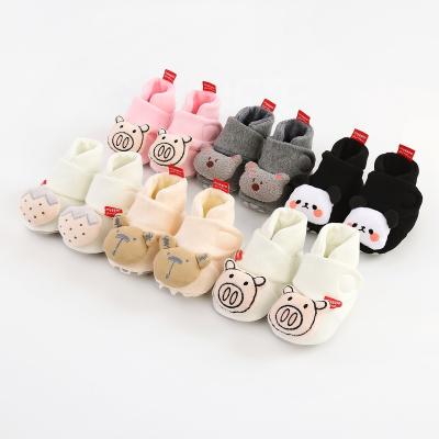 China Anti-slippery Cute Cartoon Toddler Boy Boots Winter Ankle Baby Sock Booties Soft For Girl for sale