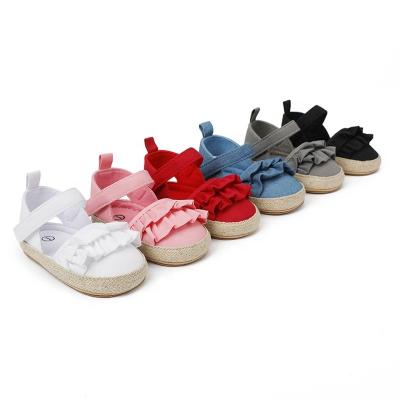 China Fashionable Anti-slippery Toddler Infants Kids First Walker Newborn Red Baby Girls Dress Ballerina Shoes for sale