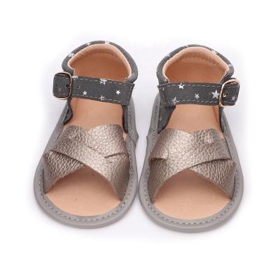 China High Quality Anti-slippery Toddler Baby Infant Sandals Leather Trim Shoes For Boys for sale