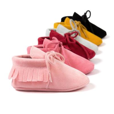 China Anti-slippery Toddler Soft Sole Infant Fringed Unisex Baby Boy Moccasins For Kids for sale