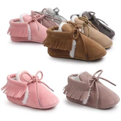 China Anti-slippery Toddler Infant Warm Booties Winter Baby Boy Soft Sole Moccasins for sale