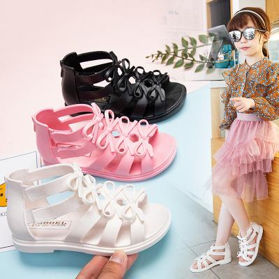 China Waterproof 2022 Children PVC Toddler Beach Shoes Little Princess Girl Summer Gladiator Sandals Children Toddler Kid for sale