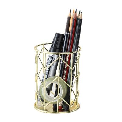 China Office of Morden Rose Gold Metal Pencil Holder Pen Organizer for Office, Home for sale